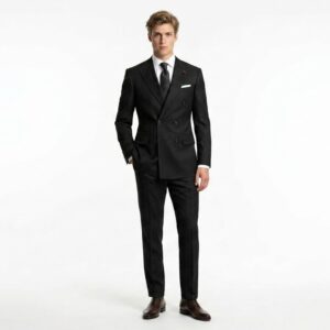 Bộ Suit Nam 2 Mảnh Noir Pinstripe Cổ Điển Cao Cấp