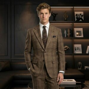 Bộ Suit Nam 2 Mảnh Noir Pinstripe Cổ Điển Cao Cấp