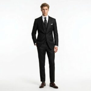 Bộ Suit 3 Mảnh Cao Cấp Lucide "The Onyx Noir" – Sắc Đen Tuyệt Đối