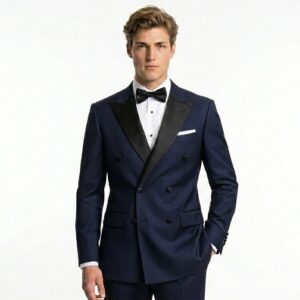 Lucide Maison | Midnight Navy Double-Breasted Tuxedo