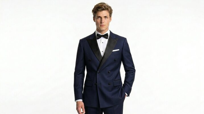 Lucide Maison | Midnight Navy Double-Breasted Tuxedo